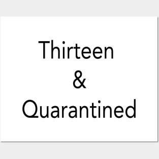 Thirteen And Quarantined , Official Teenager , 13th Birthday, Teen Birthday, Thirteen And Quaranteen, Birthday Posters and Art